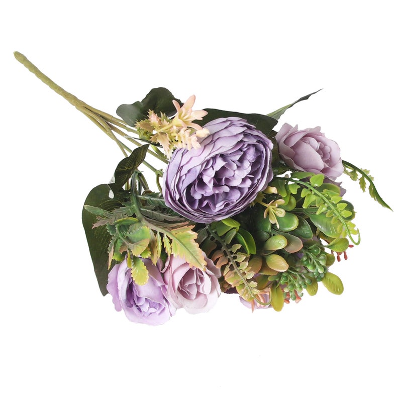 Generic Artificial Peony Bouquet Purple Decor Wedding Purple 