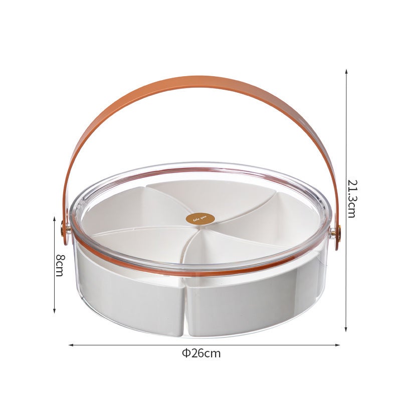 Modern Simple Fruit Plate With Lid High-End Ice Bucket With Handle Creative Fashion Living Room Home Grid Fruit Plate Fruit Bowl - Image 1