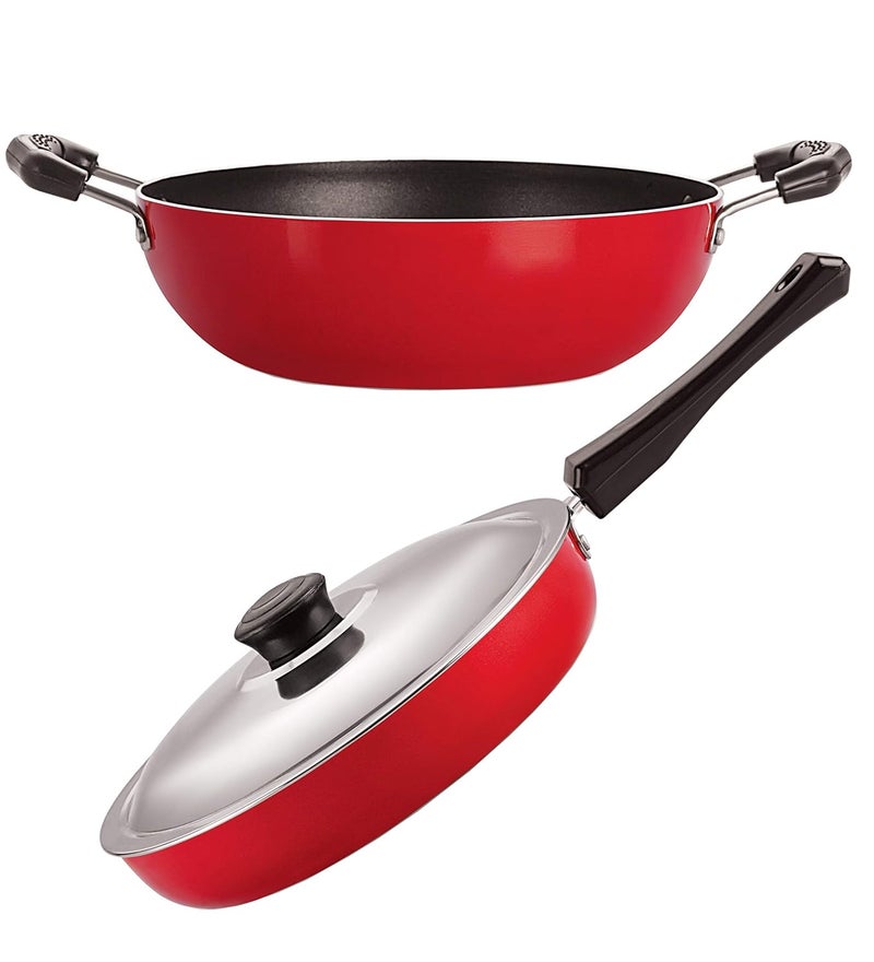 Nirlon Nirlon Aluminium Cookware Set 2Pieces RedBlack 26mm_FP12_KD14___  - Image 1