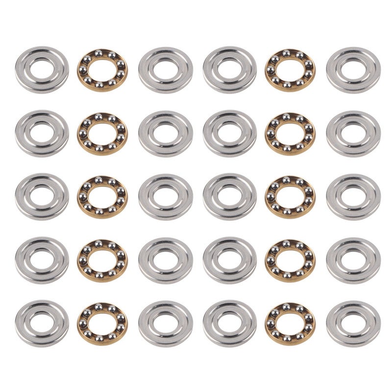 Ball Thrust Bearing Set 10-Piece Bearing Steel High Precision - Quiet Smooth Rotation Small Internal Clearance for Machinery Manufacturing - Image 1
