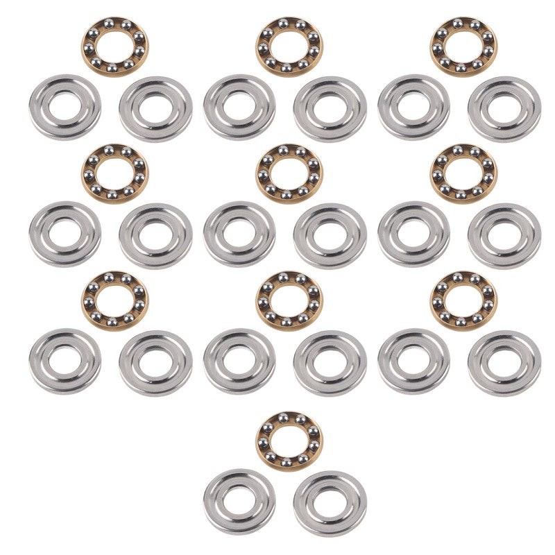 Ball Thrust Bearing Set 10-Piece Bearing Steel High Precision - Quiet Smooth Rotation Small Internal Clearance for Machinery Manufacturing - Image 2