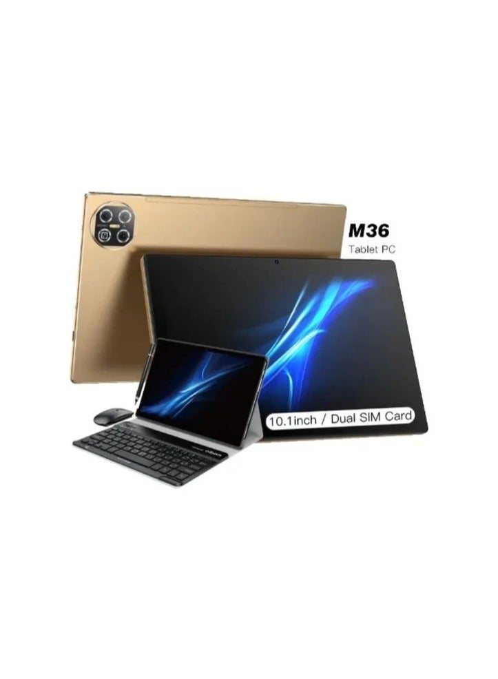 MODIO TAB M36 10.1 Inch Android Tablet with 5G WiFi, Bluetooth, Quad Camera, Detachable Keyboard and Wireless Mouse Budget Android Tablet for Students, Gaming, Gold - Image 2
