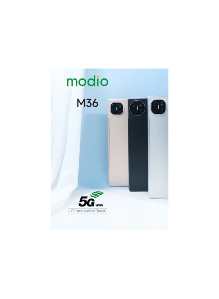 MODIO TAB M36 10.1 Inch Android Tablet with 5G WiFi, Bluetooth, Quad Camera, Detachable Keyboard and Wireless Mouse Budget Android Tablet for Students, Gaming, Gold - Image 3