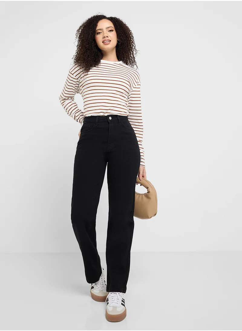 Ginger High Waist Straight Fit Jeans