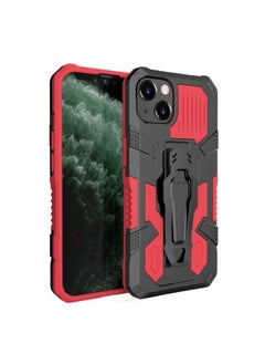 Generic Case Cover For iPhone 13 Machine Armor Warrior Shockproof PC + TPU Protective Case Red 