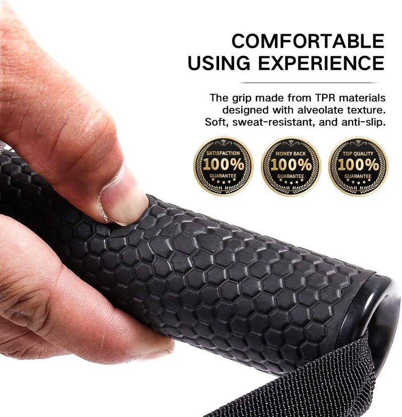 INNSTAR Cable Handles Gym Equipment, Resistance Band Handles with Solid ABS Core Grips, D Handle Cable Attachment, Heavy Duty Exercise Handles, Cable Machine Handles - Image 2