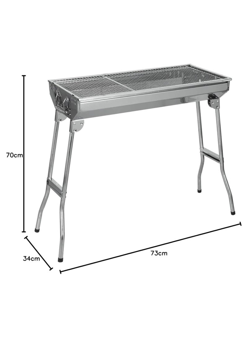بيسبل شواية فحم خارجية محمولة وقابلة للطي من الستانلس ستيل | متينة وعملية للشواء | موديل BB3607 - Image 3