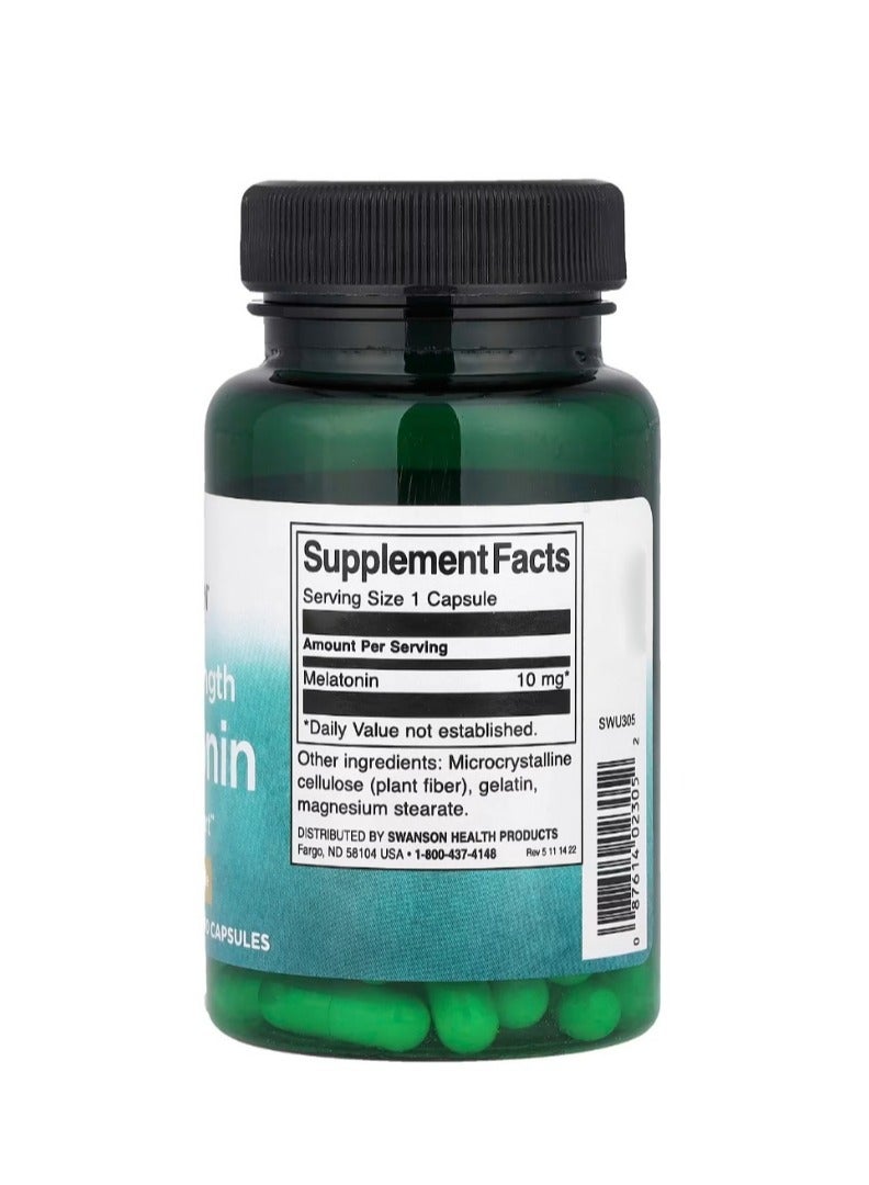 سوانسون قوة ثلاثية الميلاتونين 10 ملغ - 60 كبسولة - Image 2