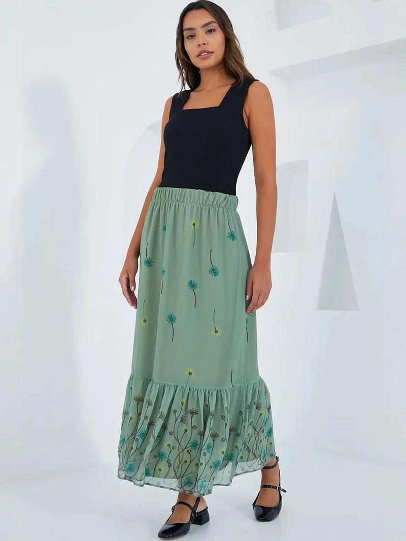 بيغ دارت BDART Floral Print Maxi Skirt