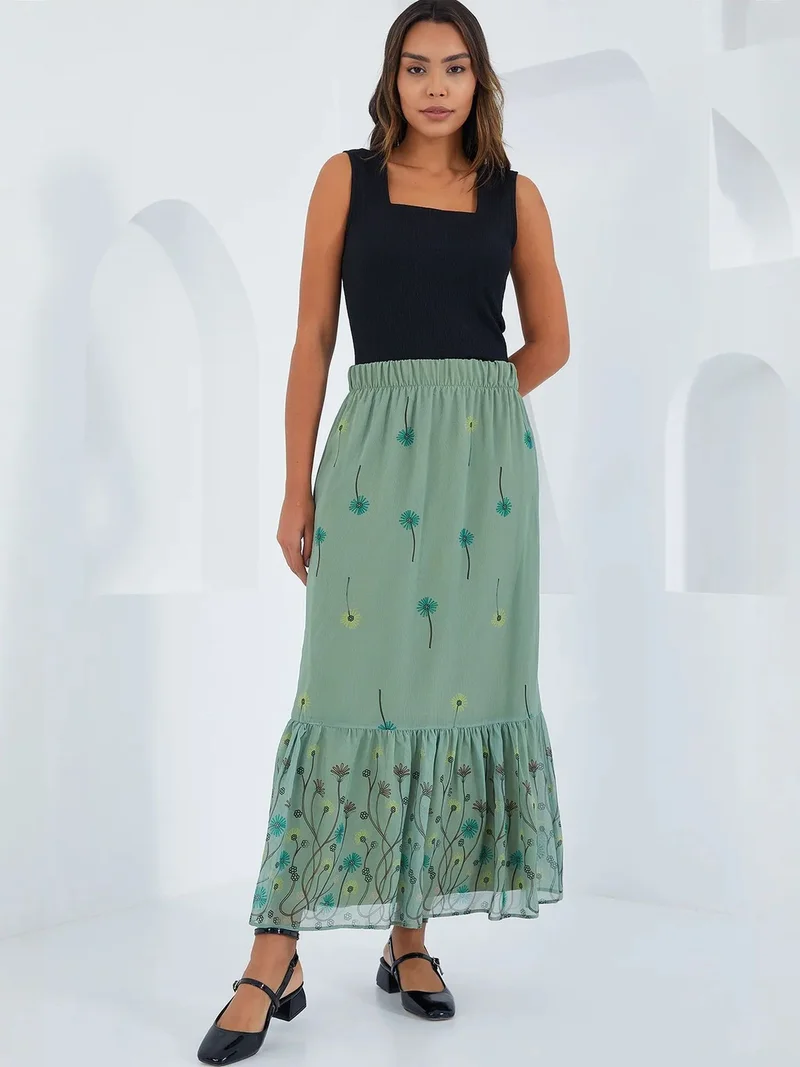 بيغ دارت BDART Floral Print Maxi Skirt
