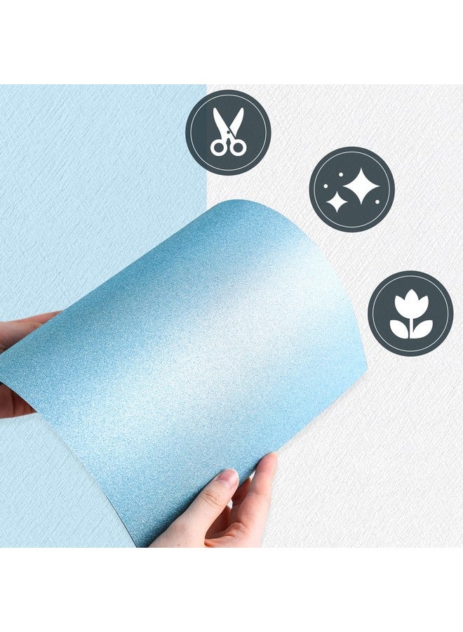 شيندل 34 ورقة من أوراق البطاقات الزرقاء، بطاقات لامعة زرقاء مقاس A4، ورق بناء ملون من الورق المقوى في 7 ألوان لصنع البطاقات والحرف الفنية للأطفال وسكرابوكينغ - Image 3