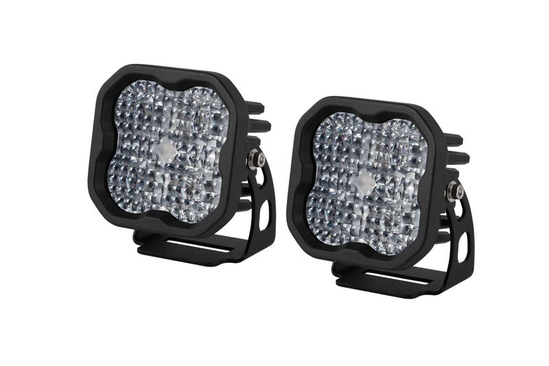 Diode Dynamics SS3 SAEDOT White Sport LED Pod pair Flood with Amber Backlight