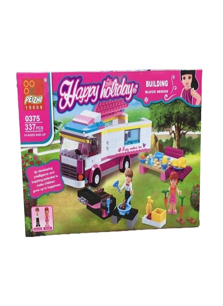 هابي هوليداي Peizhi-Assembling Family Picnic Car (337 Pieces) 