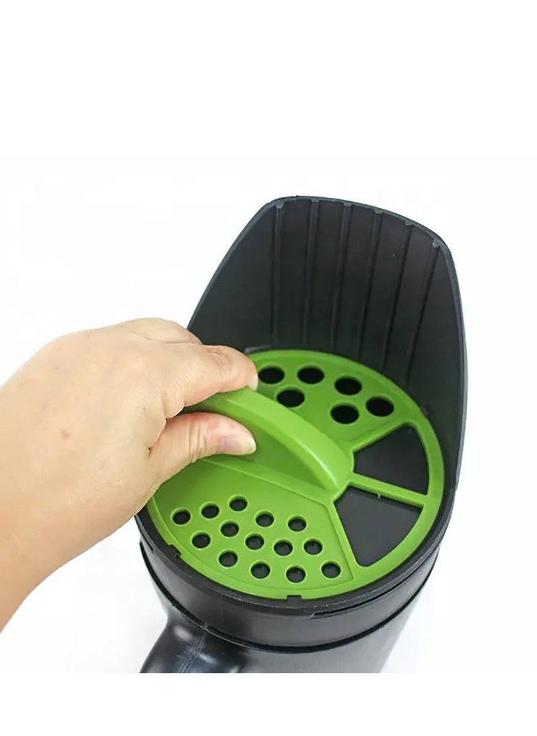 Generic - Hand Spreader Shaker Handheld Spreader for Grass Seed  Fertilizer Earth Food  Snow Salt Ice and Snow Melt  Multiple Adjustable Opening Sizes for All Purpose - Image 1