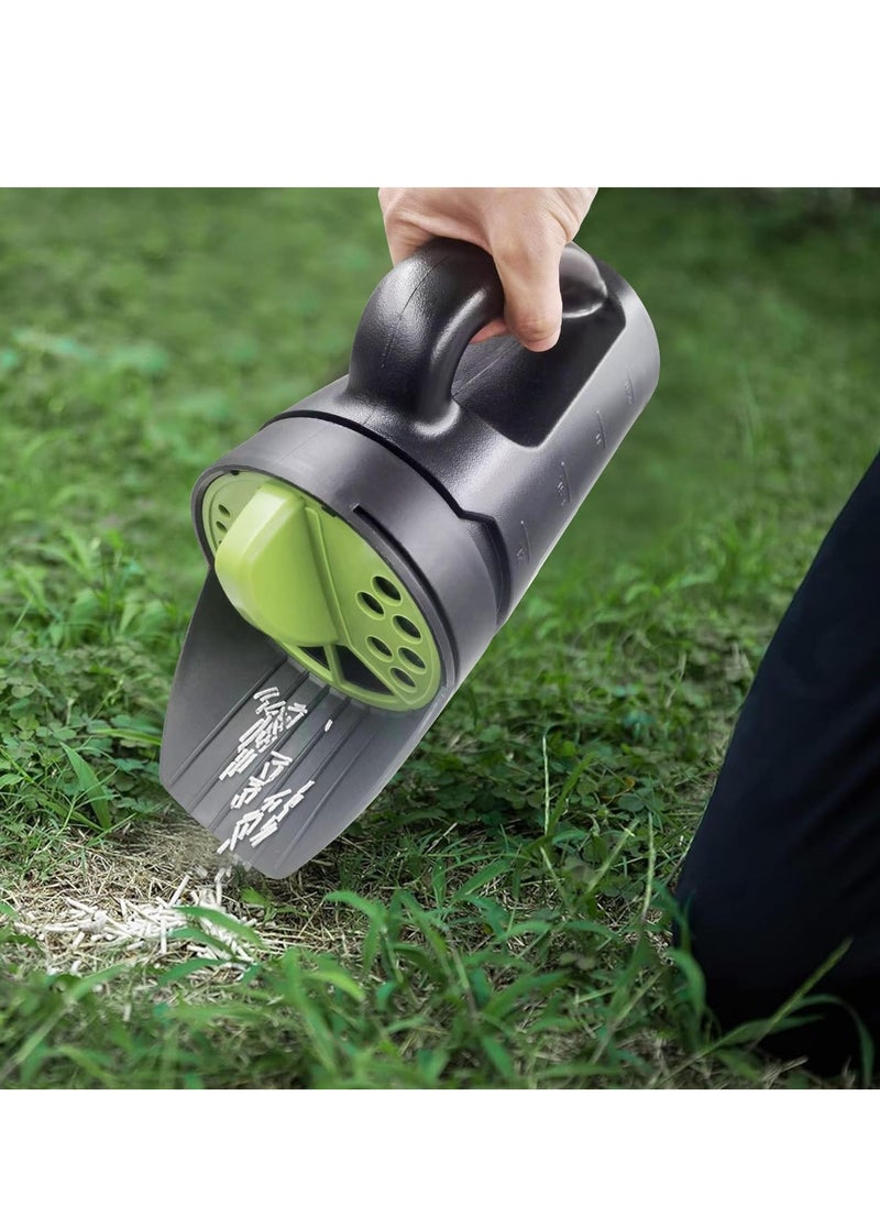 Generic - Hand Spreader Shaker Handheld Spreader for Grass Seed  Fertilizer Earth Food  Snow Salt Ice and Snow Melt  Multiple Adjustable Opening Sizes for All Purpose - Image 1