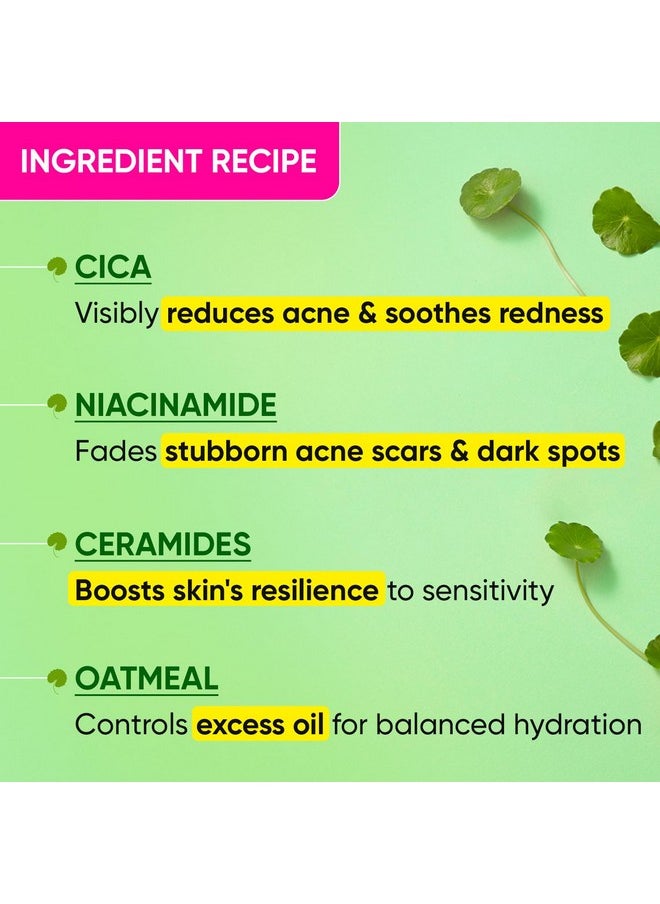 Dot & Key - Cica + Niacinamide Oil Free Moisturizer For Acne Prone Skin Oil Free & Lightweight Fades Dark Spots & Blemishes, Soothes Redness Acne Cream For Oily Acne Prone & Sensitive Skin 50Gm - Image 1