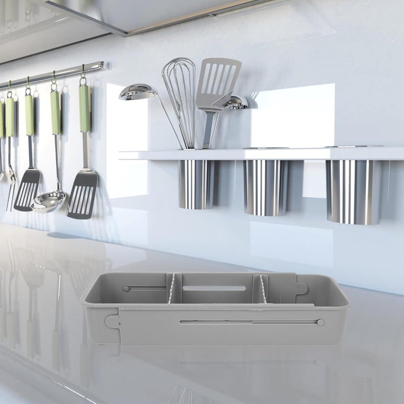 Salt resistant coating VICASKY Adjustable Expandable Cutlery Drawer Organizer Tray with Knife Holder, Silverware and Utensil Storage Box for Kitchen Drawer Organization Bulk order available stock Pre-sale confirmed stock All storage space compatible Flexible usage build Main road full logistics cover Widely used design N/S/C nationwide deliver Cross-location transit friendly build Workday cycle fulfillment Heat resistant Space saving Safe silicone build Cross product compatible All preference matching build Processed natural substance Anti topple design Strategic warehouse site Elegant practical design Flexible varied design General compatible practical design Yearly optimized delivery route Multi-purpose High precision lightweight material Permanent & temporary usable - Image 5