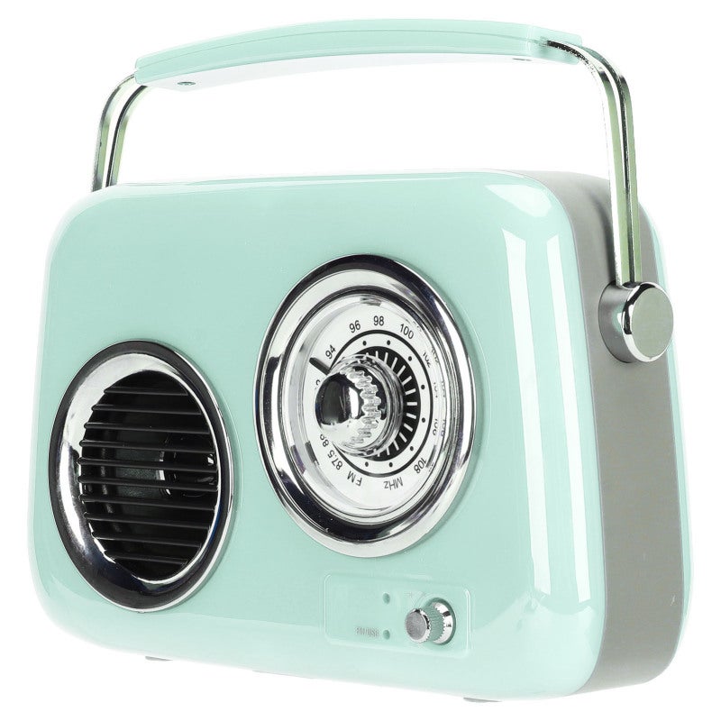 Retro Radio Bluetooth Speaker 3 Inch 5W Speaker Mint Green Vintage Look - Bluetooth 5.0 Low Latency - HiFi Stereo Sound Portable Retro Radio Speaker for Home Kitchen - Image 3
