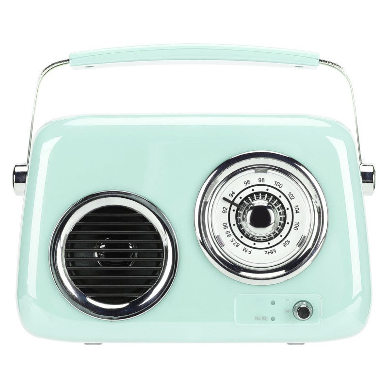 Retro Radio Bluetooth Speaker 3 Inch 5W Speaker Mint Green Vintage Look - Bluetooth 5.0 Low Latency - HiFi Stereo Sound Portable Retro Radio Speaker for Home Kitchen - Image 2