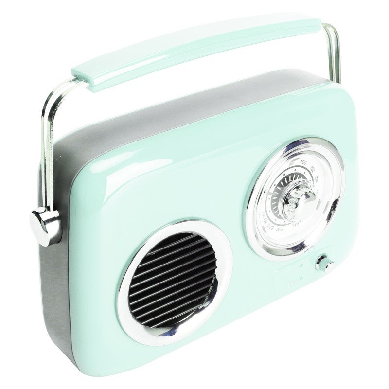 Retro Radio Bluetooth Speaker 3 Inch 5W Speaker Mint Green Vintage Look - Bluetooth 5.0 Low Latency - HiFi Stereo Sound Portable Retro Radio Speaker for Home Kitchen - Image 4