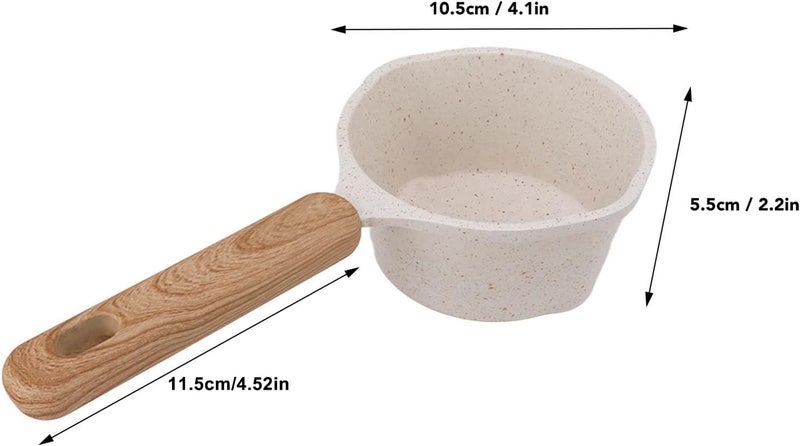 Small Saucepan, Nonstick Flat Bottom Milk Pot Cooking Pot Mini Butter Warmer Pan Cooking Pan With Handle For Kitchen - Image 5
