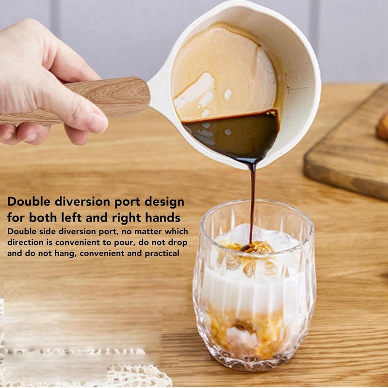 Small Saucepan, Nonstick Flat Bottom Milk Pot Cooking Pot Mini Butter Warmer Pan Cooking Pan With Handle For Kitchen - Image 2