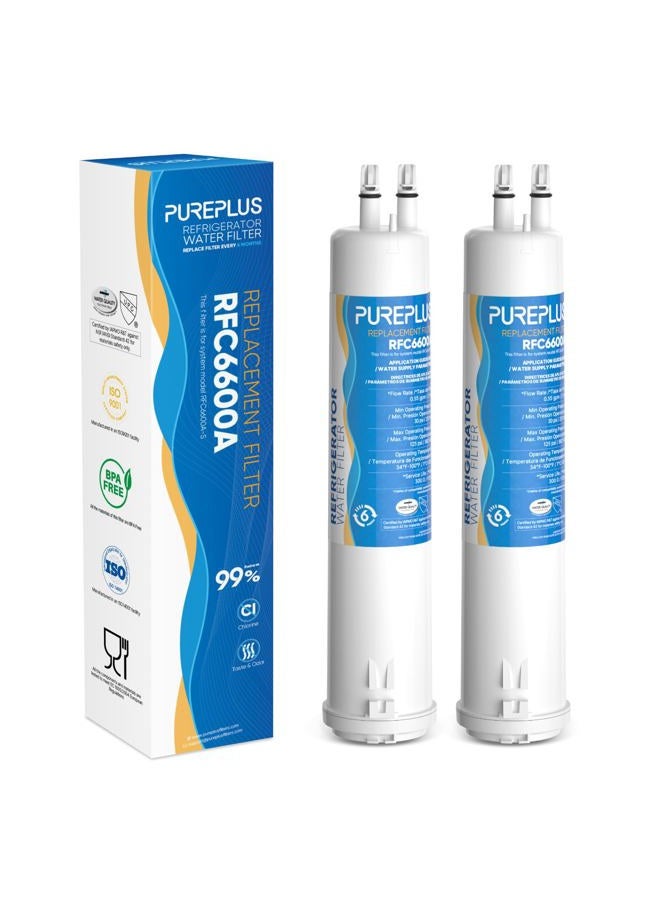 Pure Plus Replacement Refrigerator Water Filter, Compatible with 6710, 2Pack - Image 1
