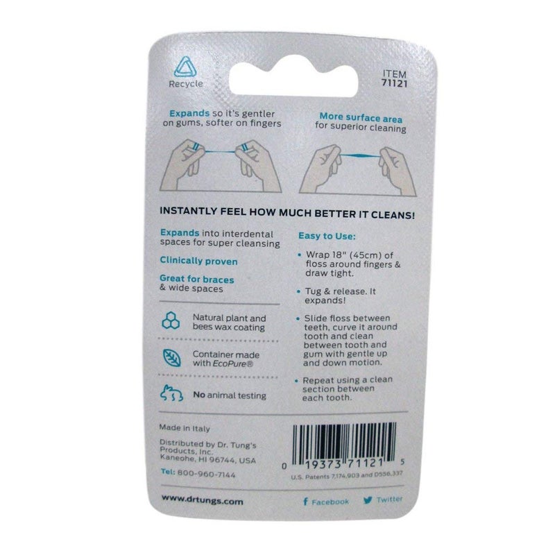 DrTung's Smart Floss - Natural Floss, PTFE & PFAS Free Floss, Gentle on Gums, Expands & Stretches, BPA Free - Natural Dental Floss Cardamom Flavor (Pack of 7) - Image 3