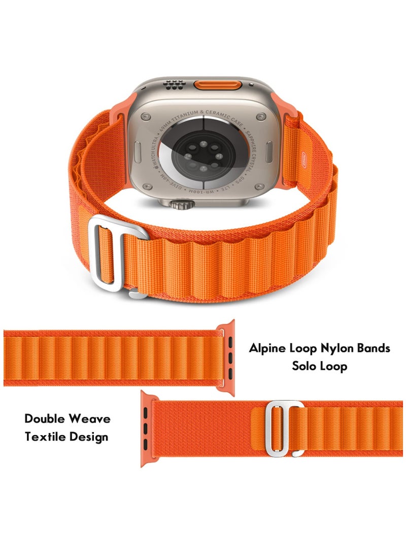 KASTWAVE Compatible for Apple Watch Ultra 49mm Wide Band, Textile Stretch Nylon Titanium G‑Hook Wristband Sport Strap for iWatch 49mm 45mm 44mm 42mm Series 8/7/6/SE/5/4/3/2/1 Men Bands - Image 2