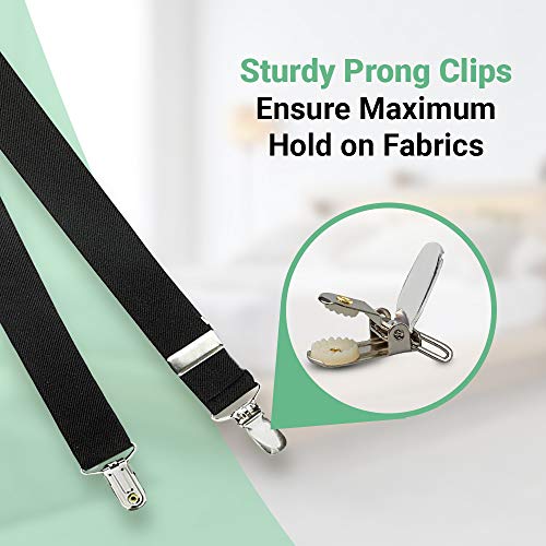 HOLD'EM Hold’Em Bed Sheet Fastener Suspenders - Heavy Duty USA Made, Adjustable,Straight or Crisscross KEEP SHEET SNUG WITHOUT SLIPPING Sheet Strap Holder Clips-2 pc. adjustable black - Image 3