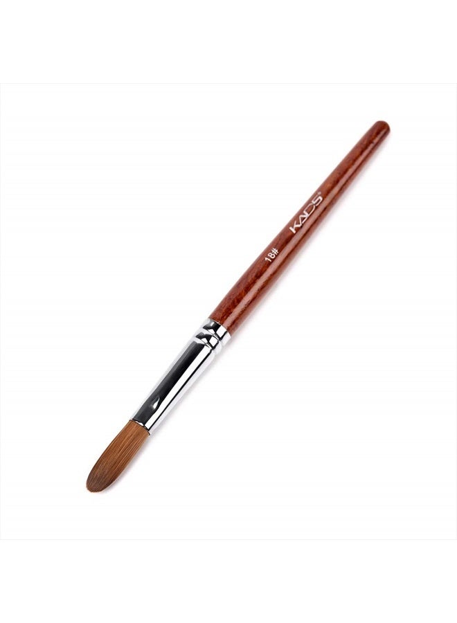 Rolabling Nail Brush Kolinsky Sable Acrylic Nail Art Brush Professional Red Wooden Nail Brush (18#) - Image 2
