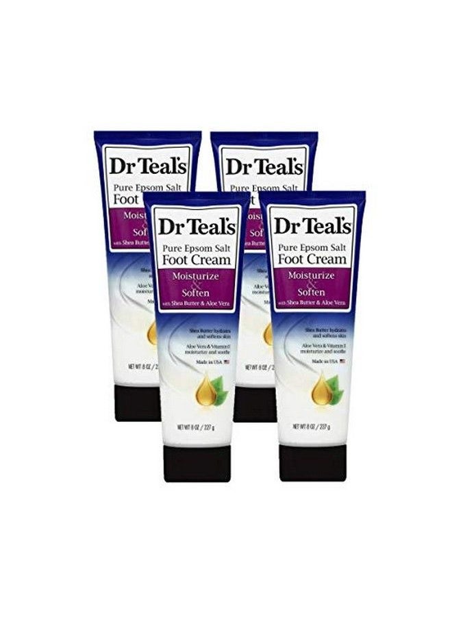 Dr Teal's - Dr. Teals Pure Epsom Salt Foot Cream Moisturize & Soften 8 oz Per Tube (4 Tubes) by Dr. Teal's - Image 1