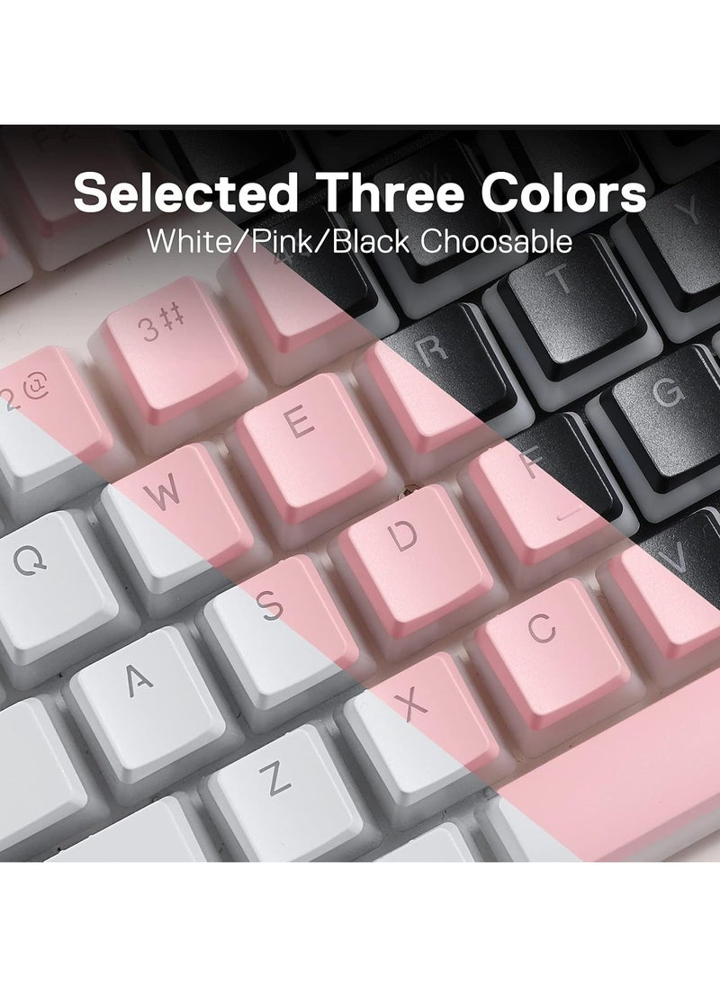 Redragon A130 Black Pudding Keycaps, 104 Keys Standard Doubleshot PBT Keycap Set w/Translucent Layer for Mechanical Keyboard, OEM Profile, English (US) ANSI...