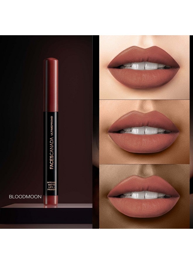 Facescanada Faces Canada Ultime Pro Hd Intense Matte Lipstick + Primer - Bloodmoon (Red), 1.4G | 9Hr Long Stay | Flawless Hd Matte Finish | Intense Color | Lightweight | Smooth Glide | Primer Infused  - Image 2