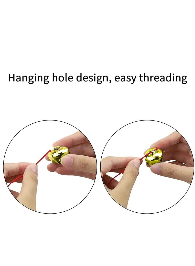 SOLARAE rnament, Jingle Bell, DIY Bulk Gold Craft Bell, Jingle Bells, Craft Bells Multi-Color Bulk DIY Bells Festival Wreath Decor Holiday Home Decor, 60 Pcs 1 Inch - Image 5