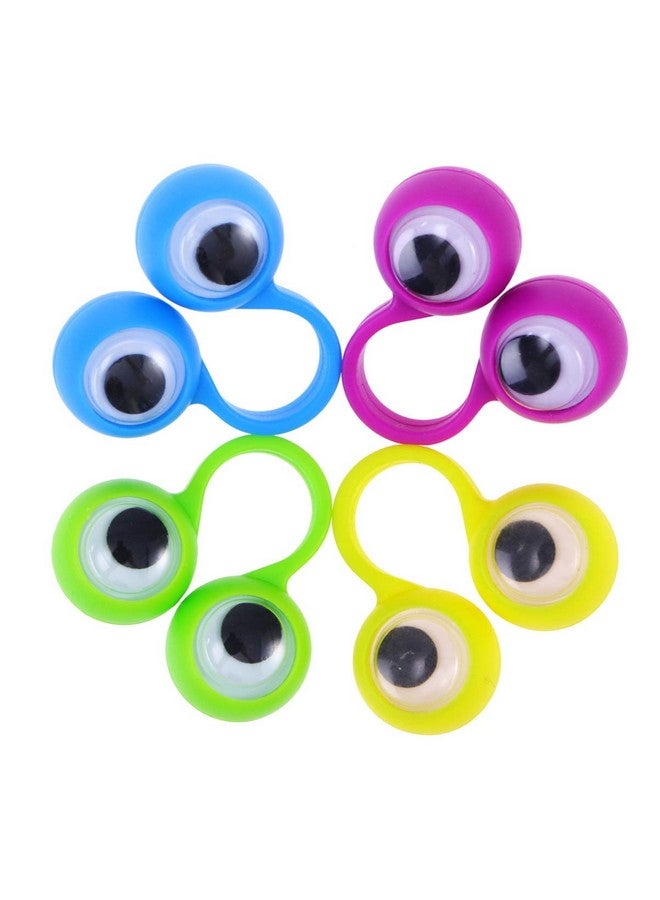 TOYANDONA 10 Pcs Eye Finger Puppets Googly Eyes Rings Eyeballs Ring Toy For Kids Children Halloween Party Favor Toys (Random Color)  - Image 3