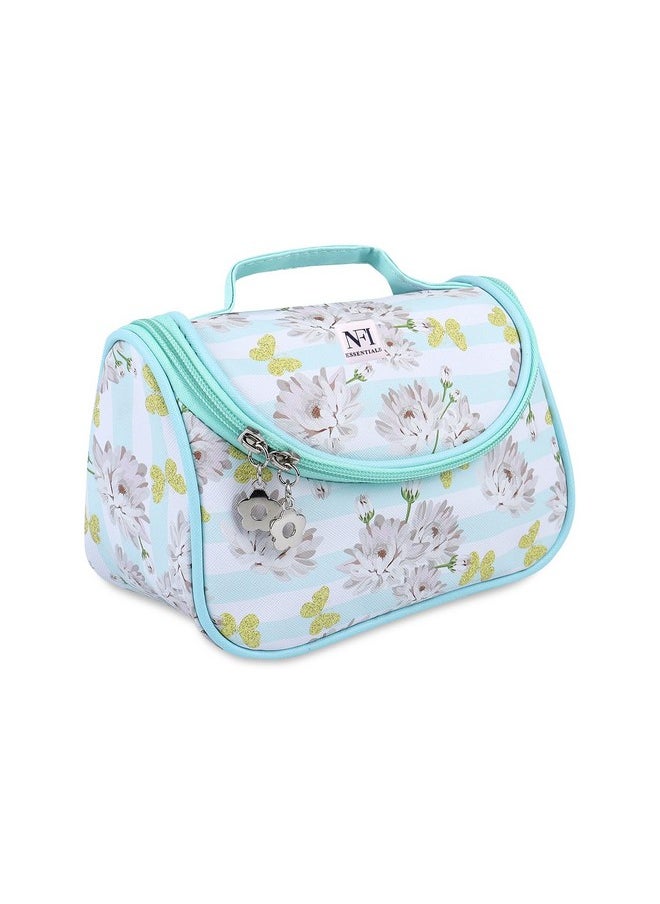 NFI essentials NFI essentials Floral Print Cosmetics Pouch Makeup Pouch Vanity Case Jewellery Pouch Stationery Pencil Case Travel Organiser Travel Pouch Bridal Gift (Cp-11), Multicolor  - Image 1