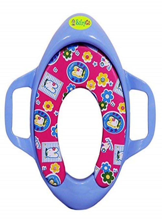 Gurbik Cushioned Potty Seat, Toilet Seat with Handle for kids (Blue) - Image 2