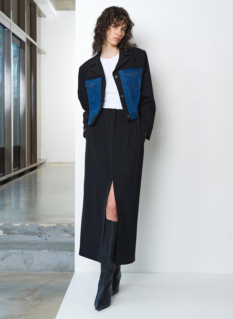 French Connection Women's Kimberley Denim Mix Cropped Jacket - Image 2