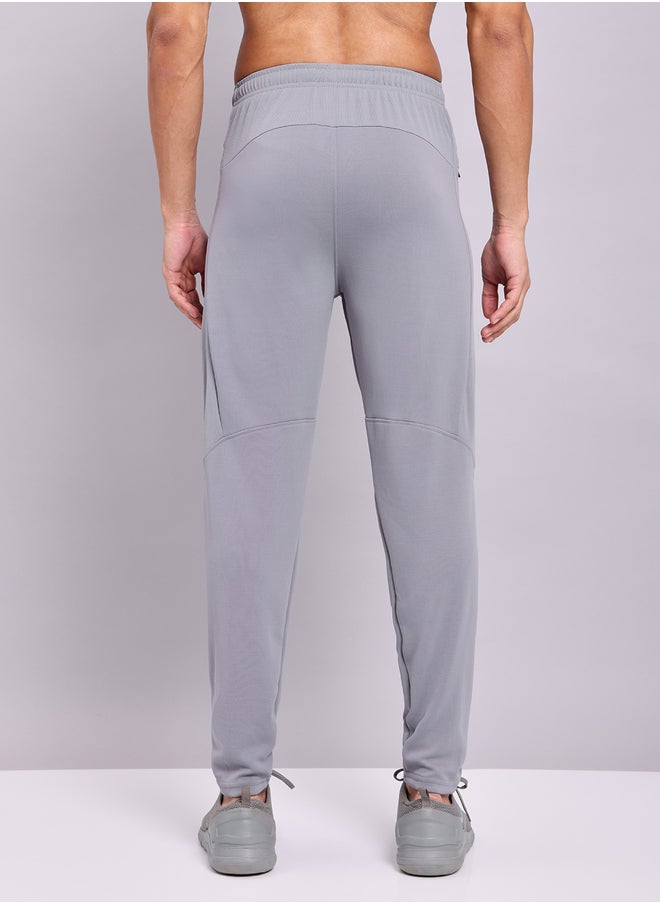 Technosport Men Grey Solid Elasticated Waistband Track Pants  - Image 4