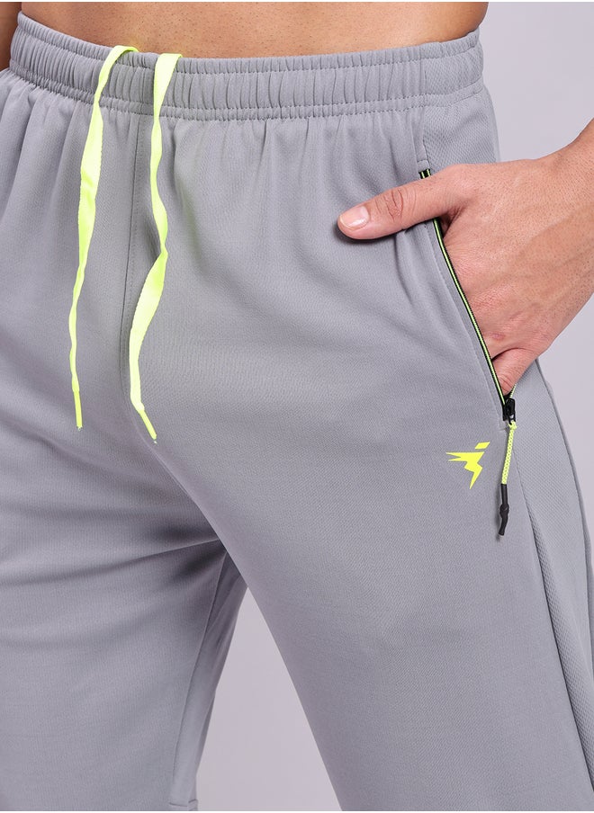 Technosport Men Grey Solid Elasticated Waistband Track Pants  - Image 3