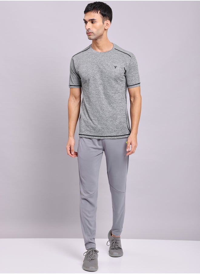 Technosport Men Grey Solid Elasticated Waistband Track Pants  - Image 5