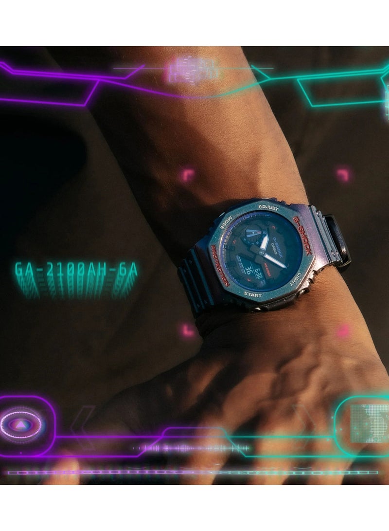 G-SHOCK Casio G-Shock GA-2100AH-6ADR Multi-Coloured Analog-Digital Dial Multi-Coloured Resin Strap Men's Watch Shock and 200M Water Resistant G1496 - Image 3