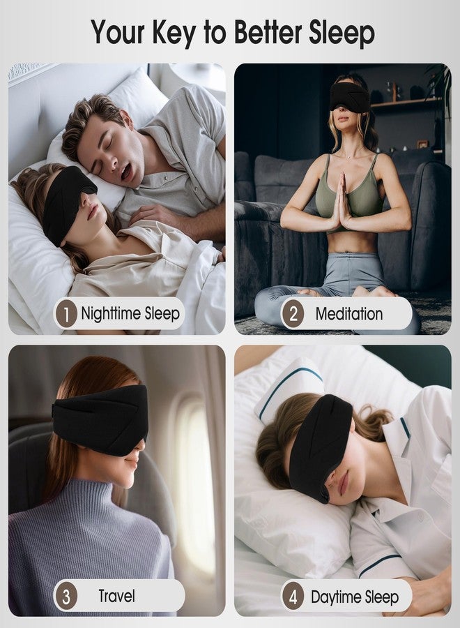 TOPOINT Sleep Mask with Headphones Bluetooth 5.4, TOPOINT Blackout Eye Mask for Sleeping Headphones Earphones with Soft Bamboo Cotton Cooling Breathable, HD Stereo Speaker for Side Sleepers Women Men Travel - Image 5