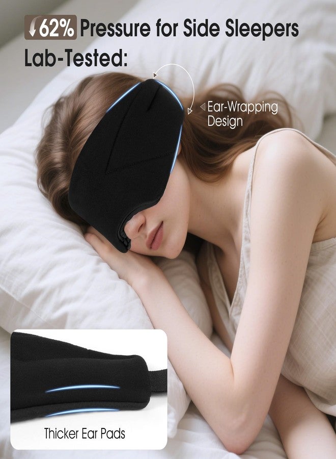 TOPOINT Sleep Mask with Headphones Bluetooth 5.4, TOPOINT Blackout Eye Mask for Sleeping Headphones Earphones with Soft Bamboo Cotton Cooling Breathable, HD Stereo Speaker for Side Sleepers Women Men Travel - Image 3