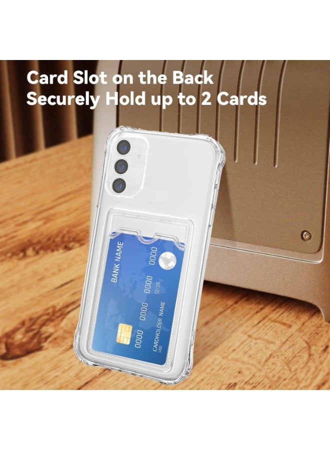 Phone case protection for Samsung Galaxy A16 4G, soft transparent mobile cover with a card slot and camera protection, transparent protective case made of silicone and thermoplastic polyurethane - Image 2