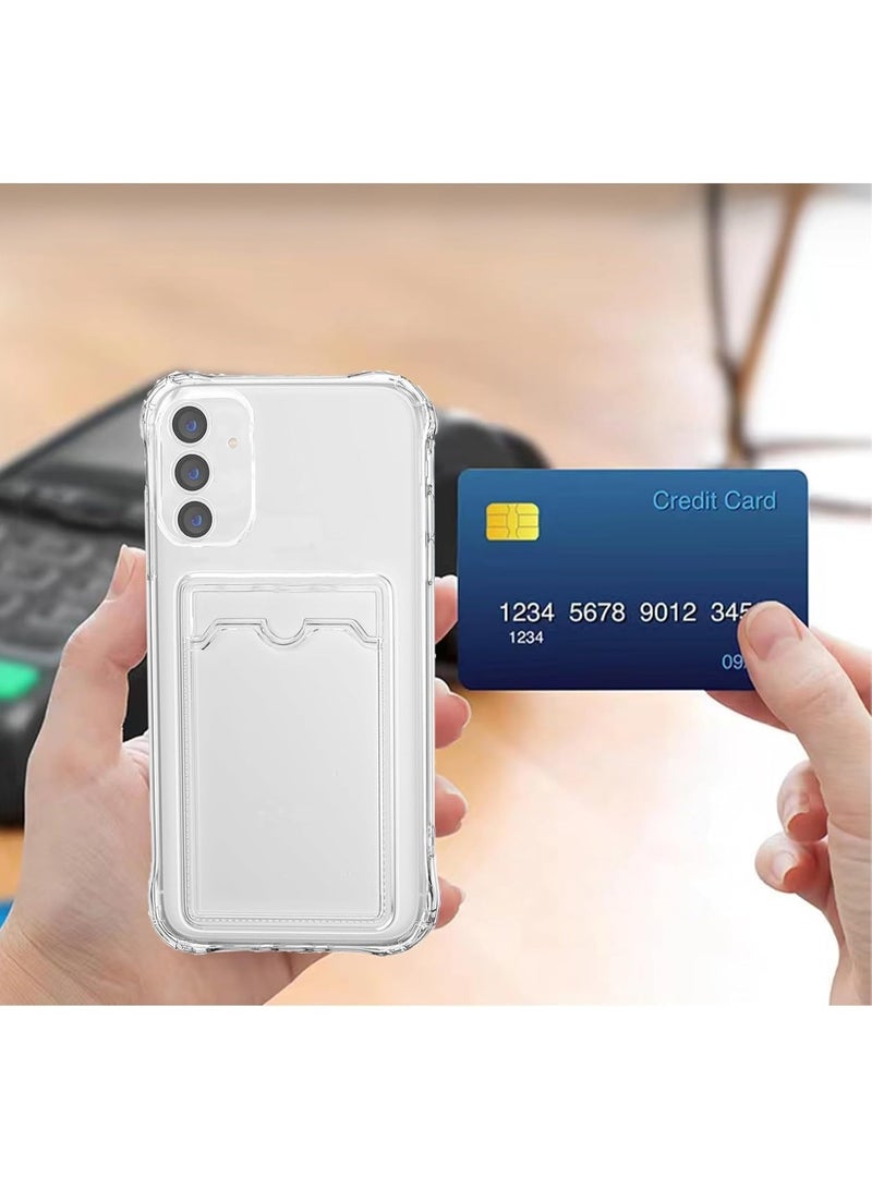 Phone case protection for Samsung Galaxy A16 4G, soft transparent mobile cover with a card slot and camera protection, transparent protective case made of silicone and thermoplastic polyurethane - Image 4