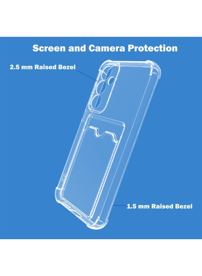 Phone case protection for Samsung Galaxy A16 4G, soft transparent mobile cover with a card slot and camera protection, transparent protective case made of silicone and thermoplastic polyurethane - Image 5