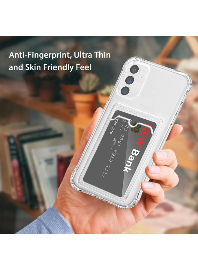 Phone case protection for Samsung Galaxy A16 4G, soft transparent mobile cover with a card slot and camera protection, transparent protective case made of silicone and thermoplastic polyurethane - Image 3