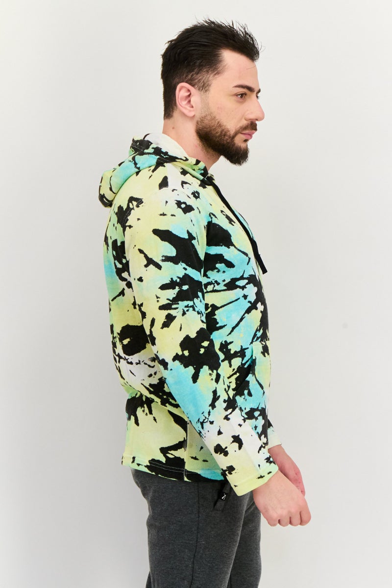 Hurley هودي خارجي للرجال بتصميم تيدي داي متعدد الألوان - Image 4